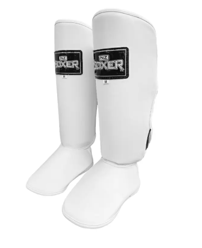 NZ Boxer Shin Guards (White)